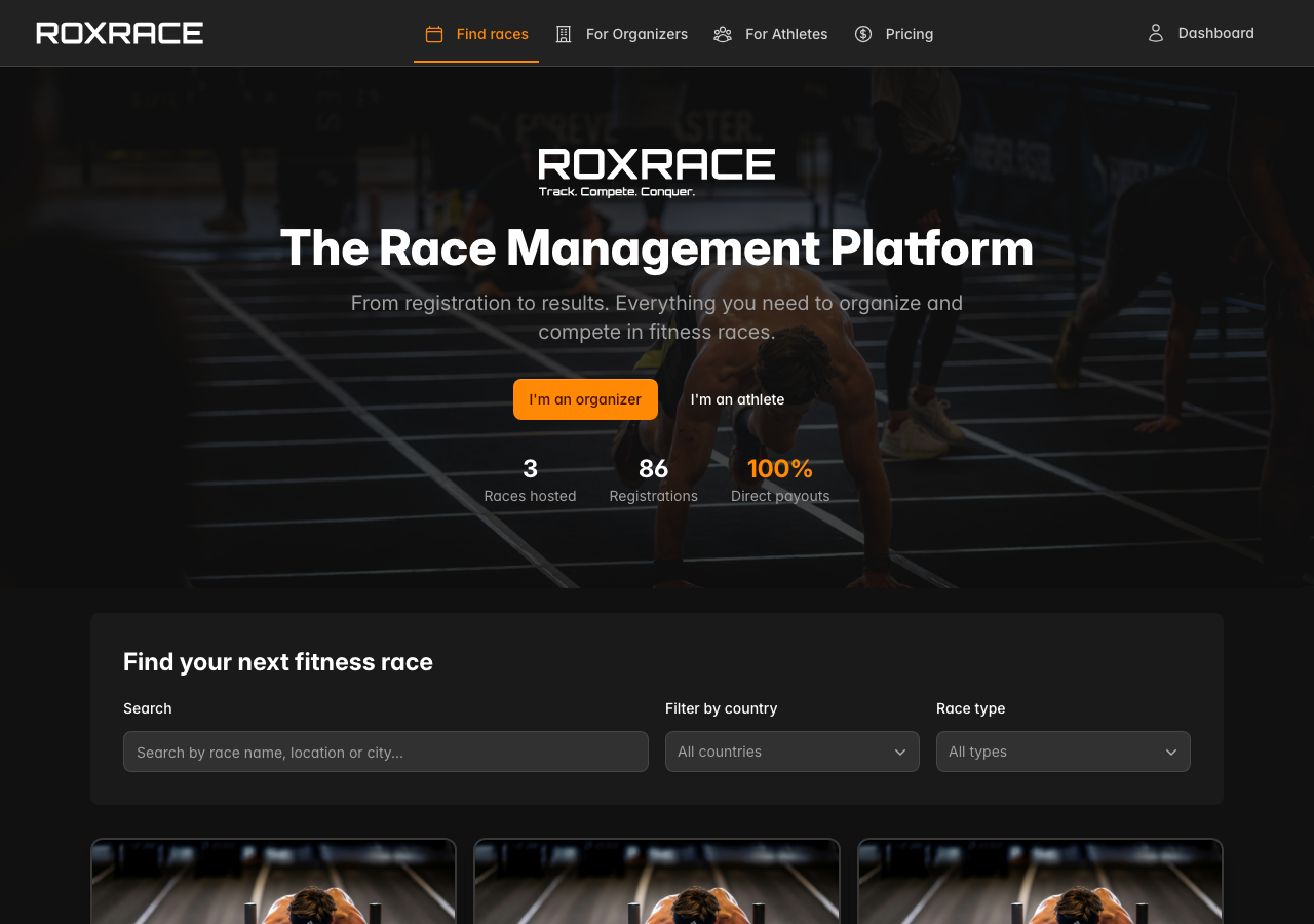 RoxRace — Discover and register for fitness races